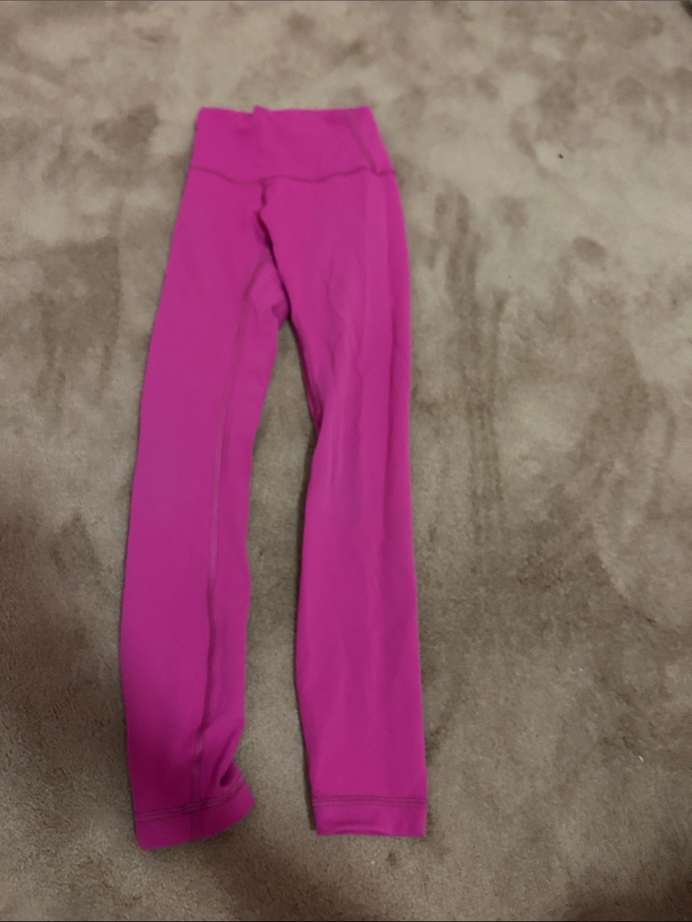 lululemon athletica Bright Pink High-Waist Leggings